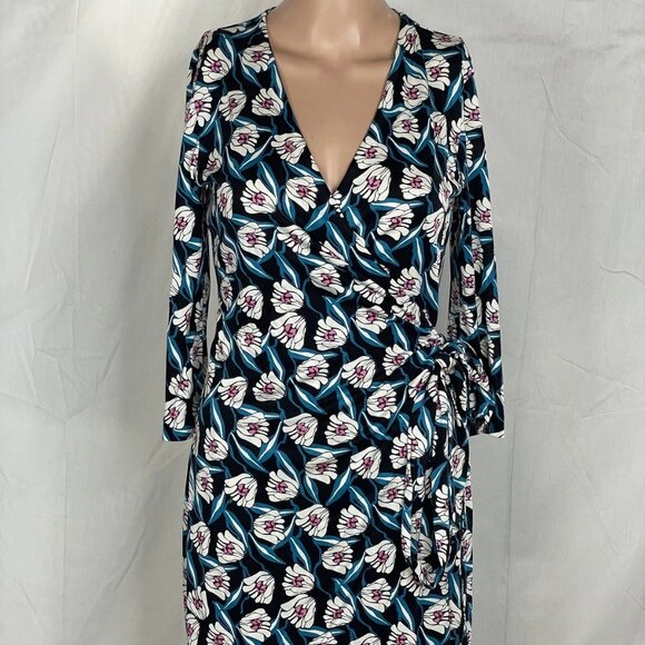Diane von Furstenberg Women's Julian Two Wrap Dress Fortune Vine Print Size XS - Picture 1 of 8